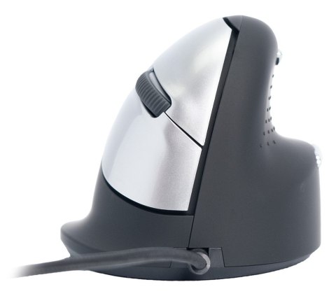 Ergonomiczna mysz dla praworęcznych R-Go Pele HE USB duża czarna/srebrna retail Ergonomiczna mysz dla praworęcznych R-Go Pele HE USB duża czarna/srebrna retail
