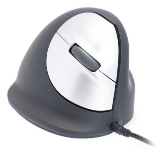Ergonomiczna mysz dla praworęcznych R-Go Pele HE USB duża czarna/srebrna retail