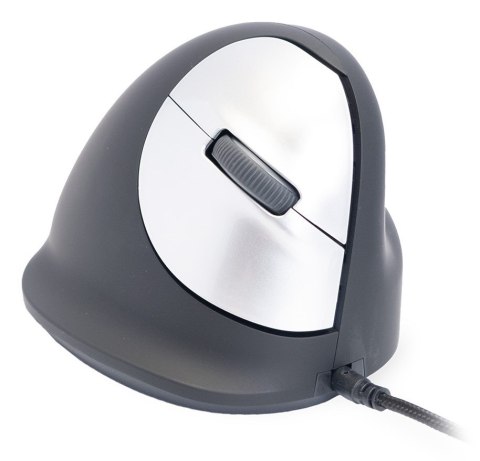 Ergonomiczna mysz dla praworęcznych R-Go Pele HE USB duża czarna/srebrna retail Ergonomiczna mysz dla praworęcznych R-Go Pele HE USB duża czarna/srebrna retail