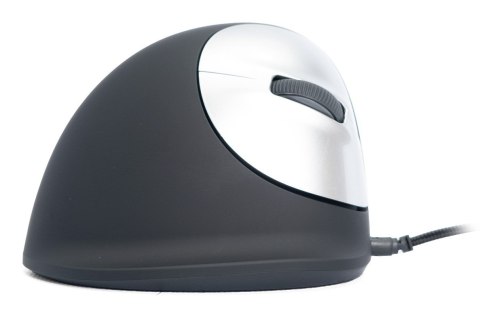 Ergonomiczna mysz dla praworęcznych R-Go Pele HE USB duża czarna/srebrna retail Ergonomiczna mysz dla praworęcznych R-Go Pele HE USB duża czarna/srebrna retail