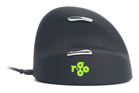 Ergonomiczna mysz dla praworęcznych R-Go Pele HE USB duża czarna/srebrna retail Ergonomiczna mysz dla praworęcznych R-Go Pele HE USB duża czarna/srebrna retail