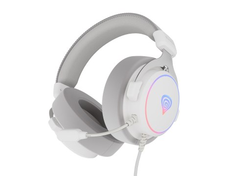 GENESIS Neon 764 Zestaw słuchawkowy Przewodowa Opaska na głowę Gaming USB Typu-A Biały GENESIS Neon 764 Zestaw słuchawkowy Przewodowa Opaska na głowę Gaming USB Typu-A Biały
