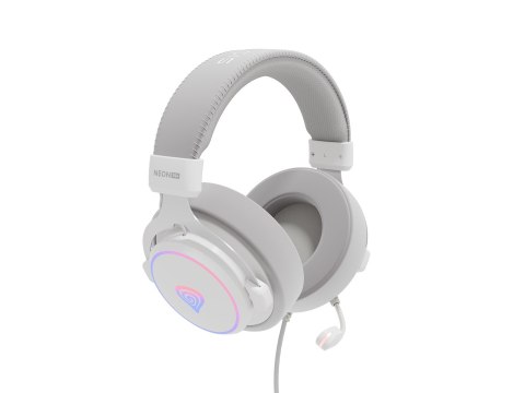 GENESIS Neon 764 Zestaw słuchawkowy Przewodowa Opaska na głowę Gaming USB Typu-A Biały GENESIS Neon 764 Zestaw słuchawkowy Przewodowa Opaska na głowę Gaming USB Typu-A Biały