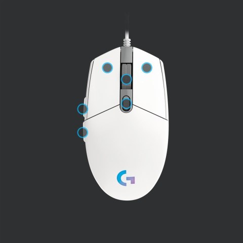 Mysz gamingowa Logitech G203 Lightsync White (REPACK) 2Y Mysz gamingowa Logitech G203 Lightsync White (REPACK) 2Y
