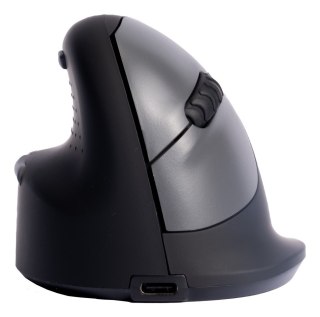 R-Go Pele HE ergonomiczna myszka lewa Bluetooth sidabrina