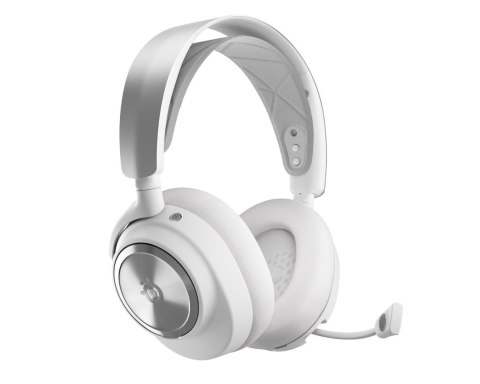 Steelseries Arctis Nova Pro Wireless Zestaw słuchawkowy Przewodowy i Bezprzewodowy Opaska na głowę Gaming Bluetooth Srebrny, Bia Steelseries Arctis Nova Pro Wireless Zestaw słuchawkowy Przewodowy i Bezprzewodowy Opaska na głowę Gaming Bluetooth Srebrny, Bia