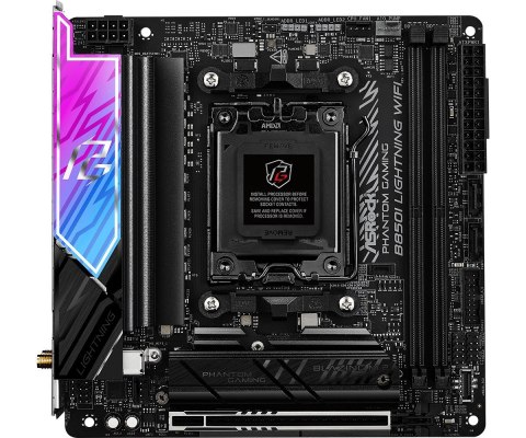Asrock Phantom Gaming B850I Lightning WiFi AMD B850 Gniazdo AM5 mini ITX Asrock Phantom Gaming B850I Lightning WiFi AMD B850 Gniazdo AM5 mini ITX