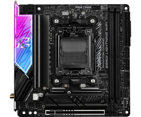Asrock Phantom Gaming B850I Lightning WiFi AMD B850 Gniazdo AM5 mini ITX Asrock Phantom Gaming B850I Lightning WiFi AMD B850 Gniazdo AM5 mini ITX