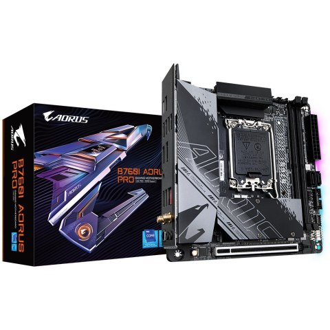 GIGABYTE B760I AORUS PRO płyta główna Intel B760 Express LGA 1700 mini ITX GIGABYTE B760I AORUS PRO płyta główna Intel B760 Express LGA 1700 mini ITX