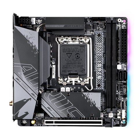 GIGABYTE B760I AORUS PRO płyta główna Intel B760 Express LGA 1700 mini ITX GIGABYTE B760I AORUS PRO płyta główna Intel B760 Express LGA 1700 mini ITX