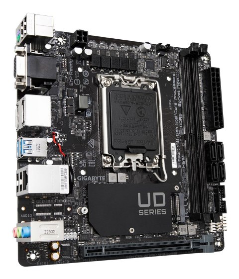 GIGABYTE H610I płyta główna Intel H610 Express LGA 1700 mini ITX GIGABYTE H610I płyta główna Intel H610 Express LGA 1700 mini ITX