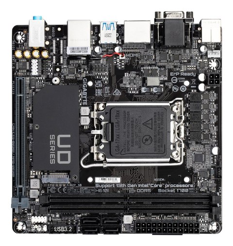 GIGABYTE H610I płyta główna Intel H610 Express LGA 1700 mini ITX GIGABYTE H610I płyta główna Intel H610 Express LGA 1700 mini ITX