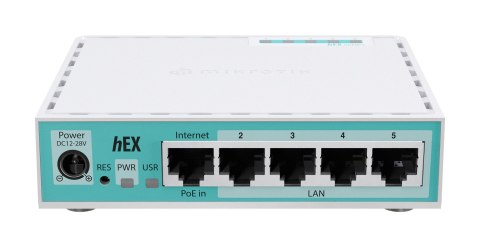 Mikrotik hEX ruter Gigabit Ethernet Biały Mikrotik hEX ruter Gigabit Ethernet Biały
