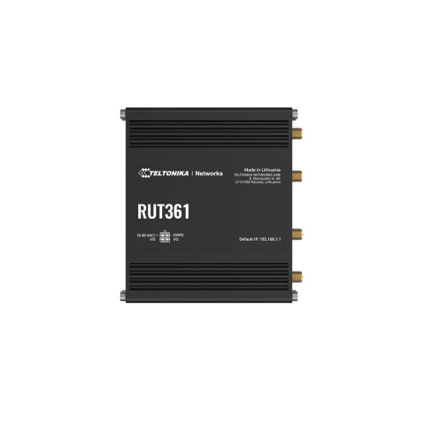 Teltonika Przemysłowy router 4G LTE RUT361 Cat 6 LTE, WiFi 4, 2x RJ45 100Mb/s, IP30 Teltonika Przemysłowy router 4G LTE RUT361 Cat 6 LTE, WiFi 4, 2x RJ45 100Mb/s, IP30