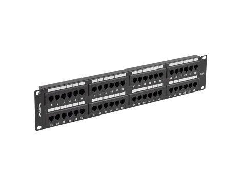 LANBERG PATCH PANEL 48 PORT 2U KAT.6 CZARNY PPU6-2048-B LANBERG PATCH PANEL 48 PORT 2U KAT.6 CZARNY PPU6-2048-B