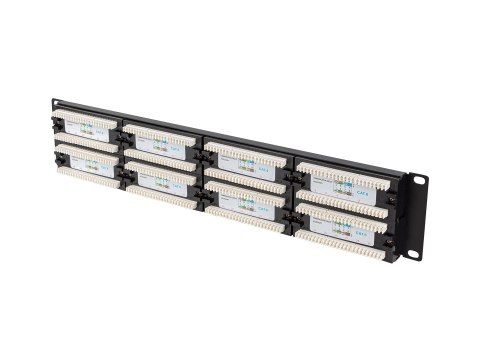 LANBERG PATCH PANEL 48 PORT 2U KAT.6 CZARNY PPU6-2048-B LANBERG PATCH PANEL 48 PORT 2U KAT.6 CZARNY PPU6-2048-B