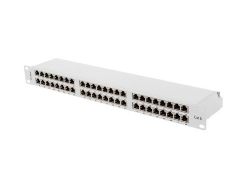 PATCH PANEL 48 PORT 1U 19" KAT.6 FTP EKRANOWANY SZARY LANBERG PATCH PANEL 48 PORT 1U 19" KAT.6 FTP EKRANOWANY SZARY LANBERG