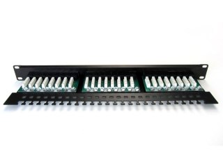 Patch-panel 19" DIGITUS DN-91524U-EC 24xRJ45 U/UTP k.5e 1U czarny prow.