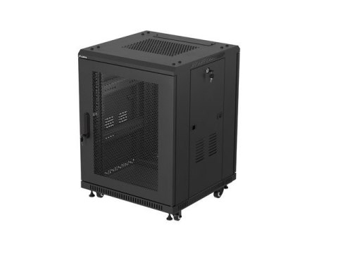 Szafa instalacyjna RACK stojąca 19" 15U 600x600 czarna drzwi perforowane Lanberg (flat pack) Szafa instalacyjna RACK stojąca 19" 15U 600x600 czarna drzwi perforowane Lanberg (flat pack)