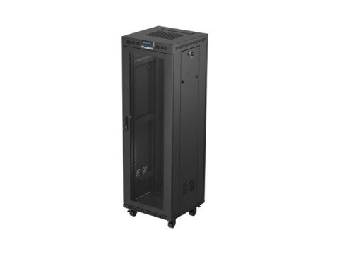 Szafa instalacyjna rack stojąca 19" 37U 600X600 czarna drzwi perforowane LCD LANBERG (flat pack) Szafa instalacyjna rack stojąca 19" 37U 600X600 czarna drzwi perforowane LCD LANBERG (flat pack)