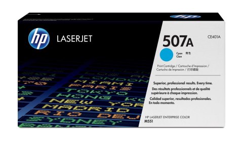 Toner HP niebieski HP 507A, HP507A=CE401A, 6000 str. Toner HP niebieski HP 507A, HP507A=CE401A, 6000 str.