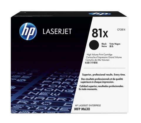 HP Oryginalny wkład laserowy 81X LaserJet, czarny XL HP Oryginalny wkład laserowy 81X LaserJet, czarny XL