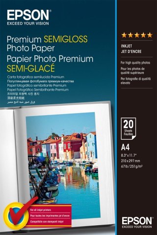 Epson Premium Semi-Gloss Photo Paper - A4 - 20 Arkuszy