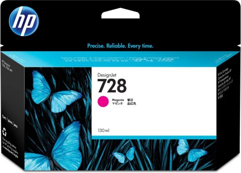 HP Wkład z atramentem purpurowym DesignJet 728 o pojemności 130 ml HP Wkład z atramentem purpurowym DesignJet 728 o pojemności 130 ml