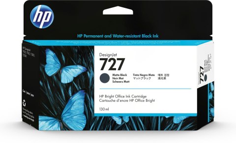 HP Czarny matowy wkład atramentowy 727 DesignJet 130 ml HP Czarny matowy wkład atramentowy 727 DesignJet 130 ml
