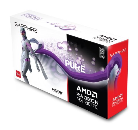 Sapphire PURE Radeon RX 9070 AMD 16 GB GDDR6 Sapphire PURE Radeon RX 9070 AMD 16 GB GDDR6