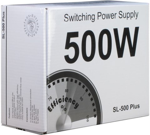 Inter-Tech SL-500 Plus moduł zasilaczy 500 W 20+4 pin ATX ATX Srebrny Inter-Tech SL-500 Plus moduł zasilaczy 500 W 20+4 pin ATX ATX Srebrny