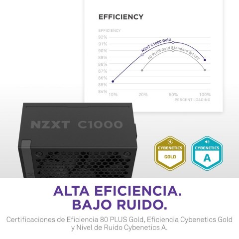 NZXT C1000 Gold ATX 3.1 moduł zasilaczy 1000 W 24-pin ATX Czarny NZXT C1000 Gold ATX 3.1 moduł zasilaczy 1000 W 24-pin ATX Czarny