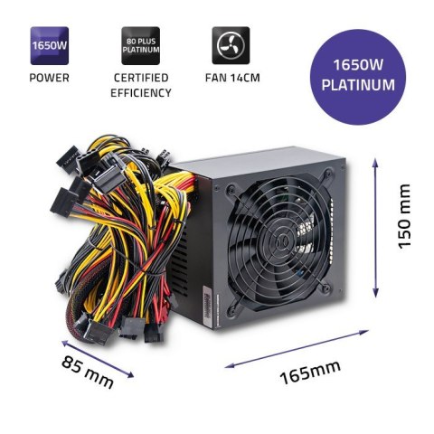 QOLTEC ZASILACZ ATX 1650W | 80 PLUS PLATINUM QOLTEC ZASILACZ ATX 1650W | 80 PLUS PLATINUM