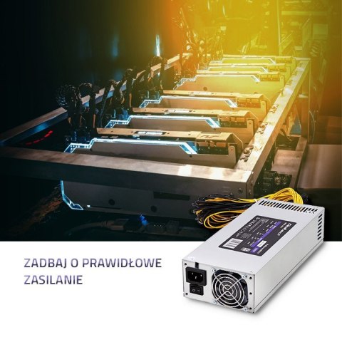 QOLTEC ZASILACZ PCI-E 1800W | 80 PLUS PLATINUM | GAMING MINER QOLTEC ZASILACZ PCI-E 1800W | 80 PLUS PLATINUM | GAMING MINER