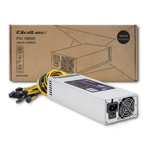 QOLTEC ZASILACZ PCI-E 1800W | 80 PLUS PLATINUM | GAMING MINER QOLTEC ZASILACZ PCI-E 1800W | 80 PLUS PLATINUM | GAMING MINER