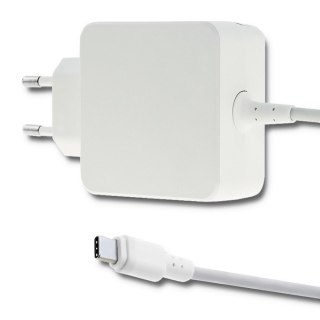 Qoltec 50194 Zasilacz sieciowy 45W | 5-20V | 2-3A | USB C |PD | Biała