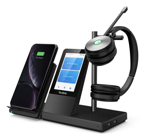 Yealink WH66 Dual UC Zestaw słuchawkowy Bezprzewodowy Opaska na głowę Biuro/centrum telefoniczne USB Typu-A Bluetooth Podstawka Yealink WH66 Dual UC Zestaw słuchawkowy Bezprzewodowy Opaska na głowę Biuro/centrum telefoniczne USB Typu-A Bluetooth Podstawka