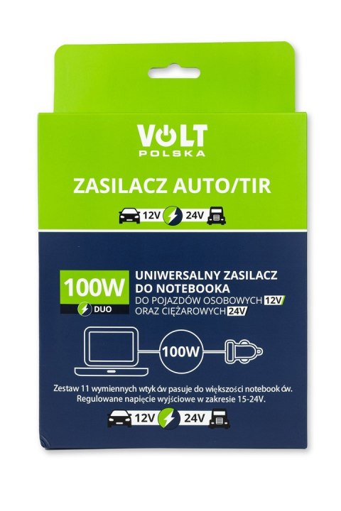 Zasilacz samochodowy do laptopa TIR 100W 12-24V (wtyk zapalniczka) Zasilacz samochodowy do laptopa TIR 100W 12-24V (wtyk zapalniczka)