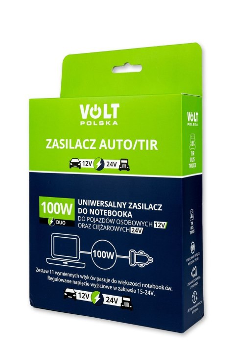 Zasilacz samochodowy do laptopa TIR 100W 12-24V (wtyk zapalniczka) Zasilacz samochodowy do laptopa TIR 100W 12-24V (wtyk zapalniczka)