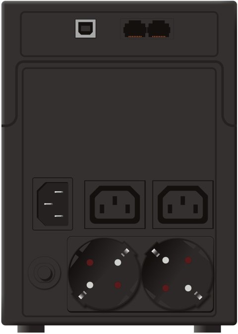 PowerWalker VI 1200 SH Schuko Technologia line-interactive 1,2 kVA 600 W 4 x gniazdo sieciowe