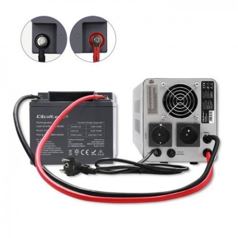 QOLTEC ZASILACZ AWARYJNY PURE SINE WAVE UPS | 800VA | 560W | SZARY QOLTEC ZASILACZ AWARYJNY PURE SINE WAVE UPS | 800VA | 560W | SZARY