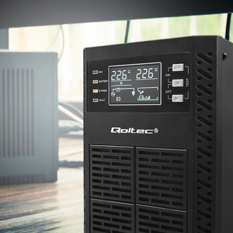 QOLTEC ZASILACZ AWARYJNY UPS 1KVA | 1000W | POWER FACTOR 1.0 | LCD | EPO | USB | ON-LINE QOLTEC ZASILACZ AWARYJNY UPS 1KVA | 1000W | POWER FACTOR 1.0 | LCD | EPO | USB | ON-LINE