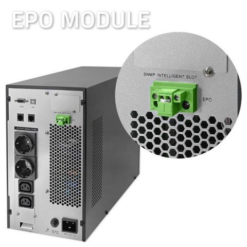 QOLTEC ZASILACZ AWARYJNY UPS 3KVA | 3000W | POWER FACTOR 1.0 | LCD | EPO | USB | ON-LINE QOLTEC ZASILACZ AWARYJNY UPS 3KVA | 3000W | POWER FACTOR 1.0 | LCD | EPO | USB | ON-LINE
