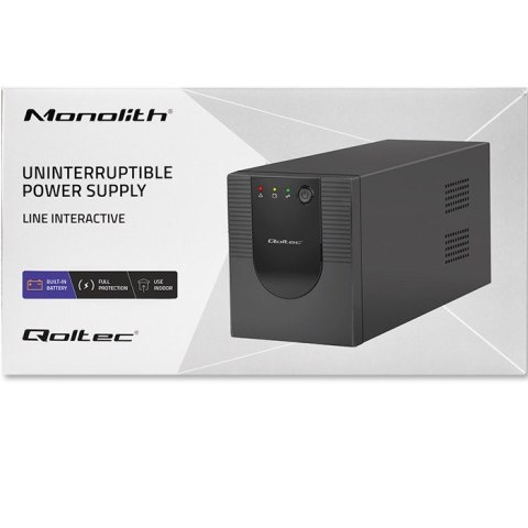 QOLTEC ZASILACZ AWARYJNY UPS LINE INTERACTIVE MONOLITH | 2000VA | 1200W QOLTEC ZASILACZ AWARYJNY UPS LINE INTERACTIVE MONOLITH | 2000VA | 1200W