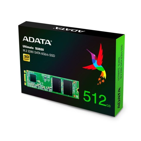 Dysk SSD ADATA Ultimate SU650 512GB M.2 SATA 2280 Dysk SSD ADATA Ultimate SU650 512GB M.2 SATA 2280