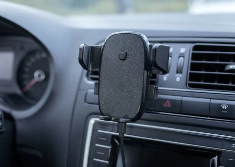 Extralink Uchwyt na telefon z ładowarką indukcyjną EPH-I1 do samochodu, automatyczny zacisk, czarny Extralink Uchwyt na telefon z ładowarką indukcyjną EPH-I1 do samochodu, automatyczny zacisk, czarny