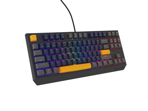GENESIS THOR 230 TKL klawiatura Gaming USB + RF Wireless + Bluetooth QWERTY Czarny, Niebieski, Szary, Pomarańczowy GENESIS THOR 230 TKL klawiatura Gaming USB + RF Wireless + Bluetooth QWERTY Czarny, Niebieski, Szary, Pomarańczowy