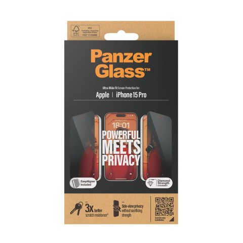 PanzerGlass Ultra Wide Fit Privacy Przezroczysta ochrona ekranu Apple 1 szt. PanzerGlass Ultra Wide Fit Privacy Przezroczysta ochrona ekranu Apple 1 szt.