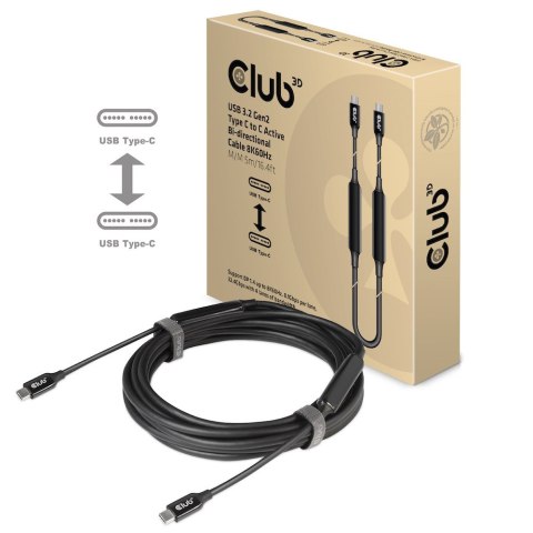 Kabel USB Club3D CAC-1535 (USB 3.2 Gen2 Type C Kabel USB Club3D CAC-1535 (USB 3.2 Gen2 Type C