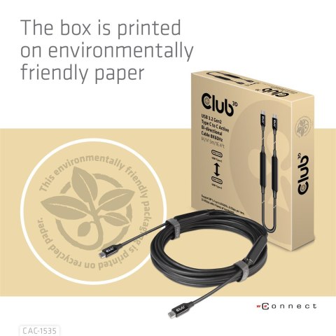 Kabel USB Club3D CAC-1535 (USB 3.2 Gen2 Type C Kabel USB Club3D CAC-1535 (USB 3.2 Gen2 Type C